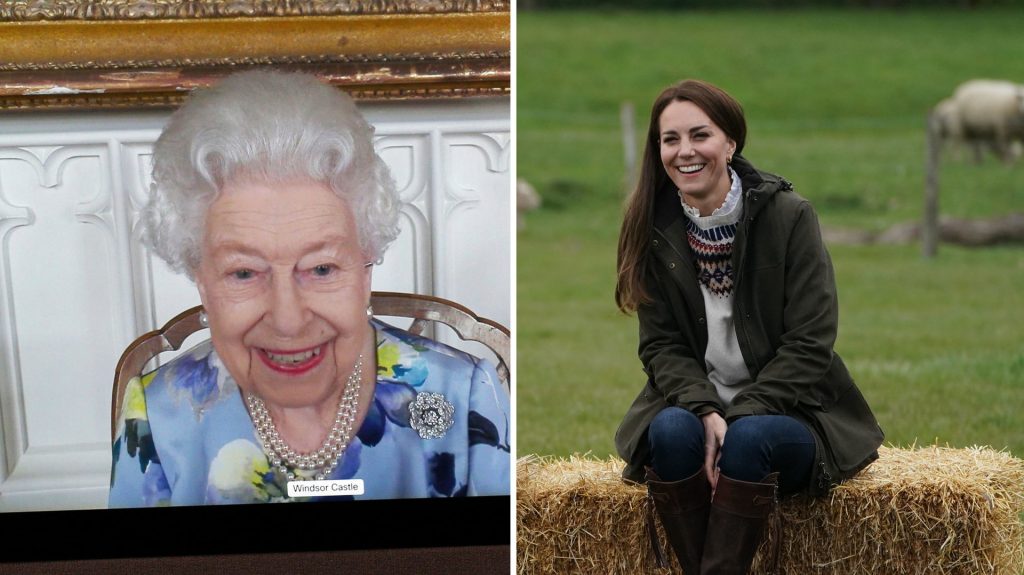 Queen Elizabeth again - received envoys at Buckingham Palace