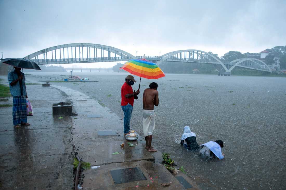 Bathing in Kochi, in the southern Indian state of Kerala, as Hurricane Taukta reminded itself of really continuous rain over the weekend.