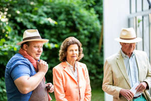 BORGHOLM 20210703 King Carl XVI Gustaf and Queen Silvia inaugurated the Garden Idea exhibition this summer at the Krocketplanen in Sollidens Slott.  This year's fair is called 