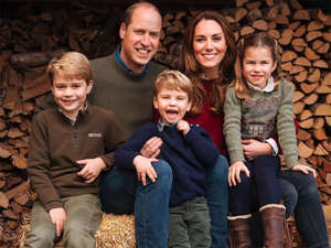 Prince William and his Kate with their three sweet children.