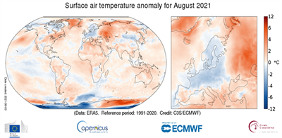 The warmest summer in Europe is the warmest and the third most measured summer in the world