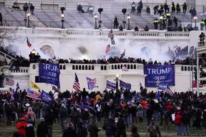 Photo taken on January 6, when angry supporters of presidential election loser Donald Trump storm the Capitol building in Washington, DC.