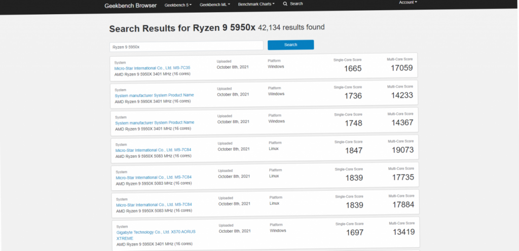 Geekbench blocks results from unreleased devices