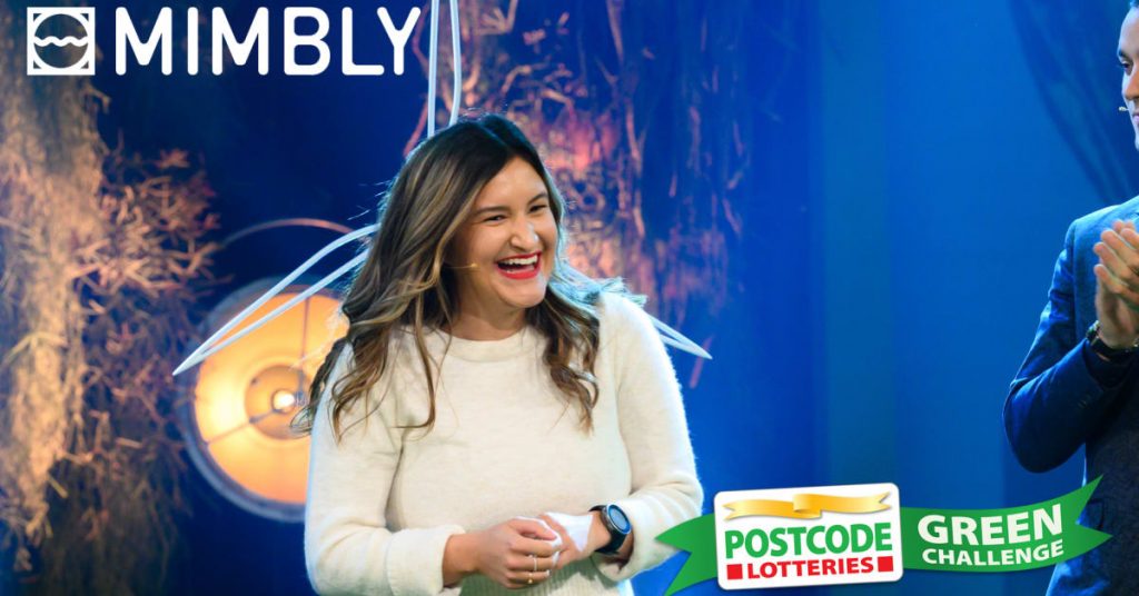 Isabella Palmgren, CEO and founder of Mimbly wins Postcode Lotteries Green Challenge 2021!