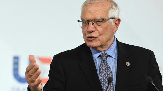 European Union Foreign Minister Josep Borrell is concerned about the attack on Ukrainian websites.