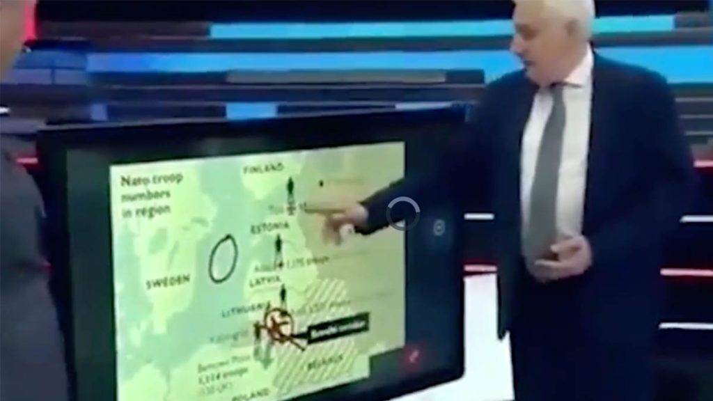 Rysk statlig tv visar invasionsplan av Sverige och Baltikum