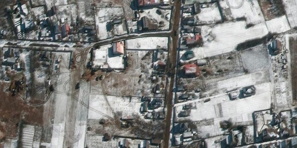 Satellite images: the Russian column has been moved
