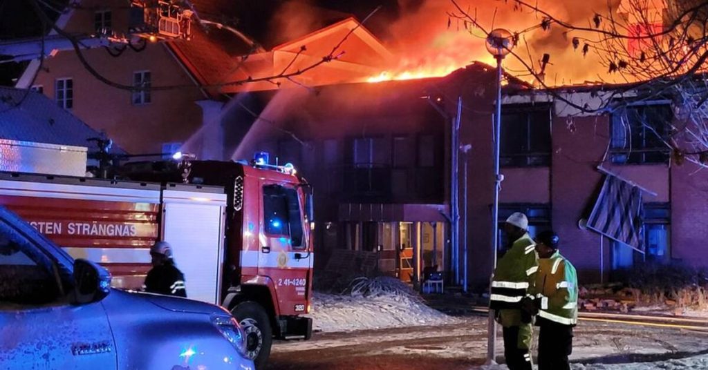 Fire in an apartment building in Stallarholmen