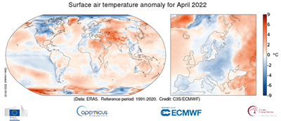 Copernicus: Extremely high temperatures before the monsoons over Pakistan and northern India