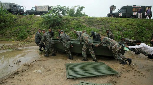 The army was deployed to help evacuate people in the affected areas.