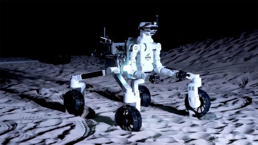 The R1 robot was developed to operate on the Moon.  New robot from GITAI and JAXA.