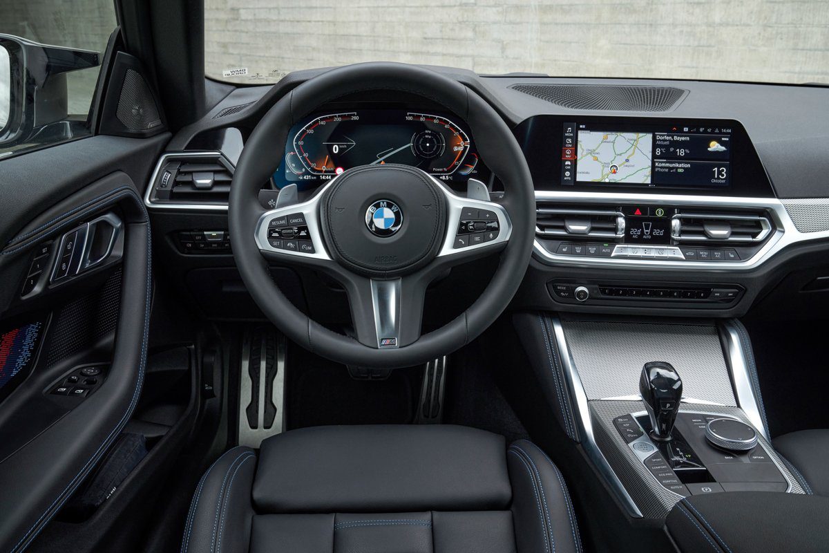 The interior of the BMW M240i