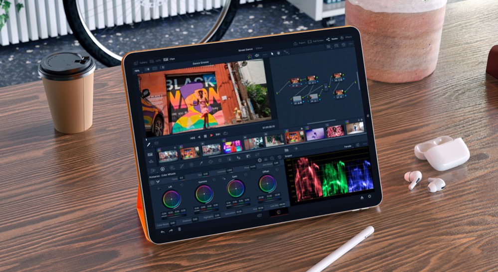 More about DaVinci Resolve for iPad.  Requires a large iPad.