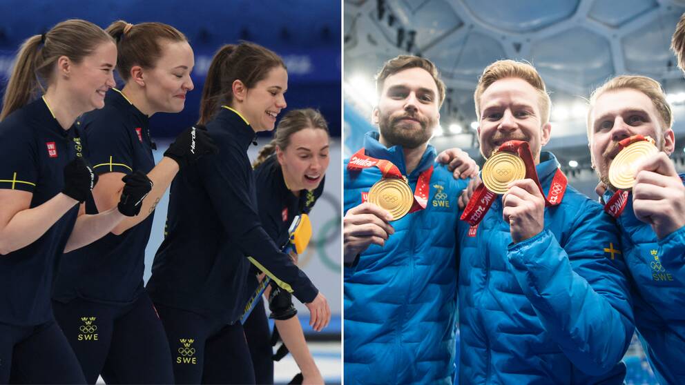Swedish curling successes in Beijing.