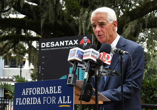 Charlie Crist challenges DeSantis for Florida.