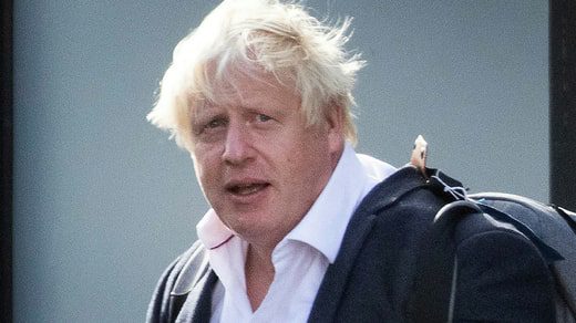 Boris Johnson landed at Gatwick Airport in London on Saturday.