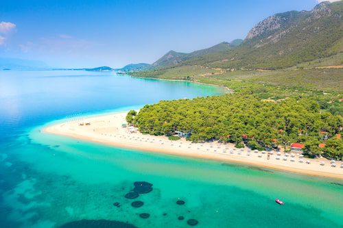 Gregolimano in northern Evia is one of all the beautiful beaches on the island.