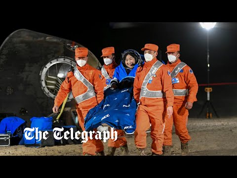Three Chinese astronauts have returned to Earth.  He's been hanging out on China's new Tiangong space station for six months.