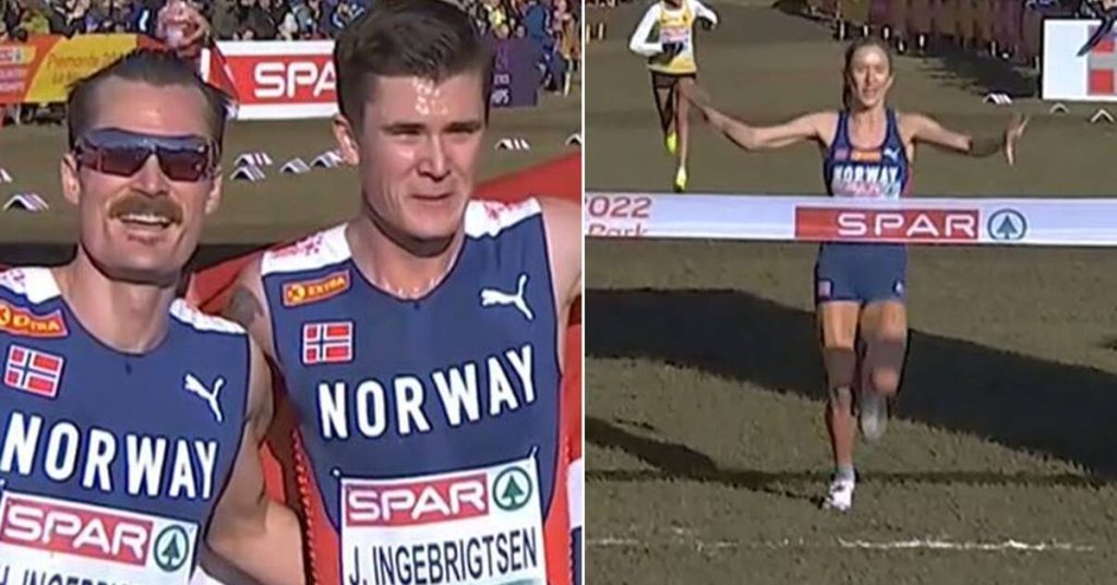Ingebrigtsen and Gröffdal won the EC cross-country favorites Norwegian double